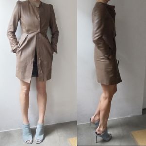 All Saints Jackets & Coats - All Saints skinny cocoa leather dress jacket 2 All Saints Jackets & Coats - All Saints skinny cocoa leather dress jacket 2